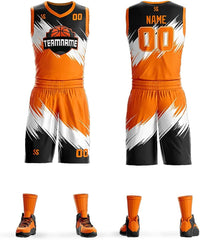 Custom Gradient Basketball Jersey Kit Printed Team Name & Number Personalized Sports Uniform for Men/Youth