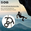 SOB 40KN Rescue Figure 8 Descender Belay Rappel Equipment Belay Rock Climbing Rigging Plate 7075 Aluminum Alloy for Climbing Belaying Rappelling Device