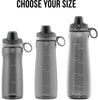 Pogo BPA-Free Tritan Plastic Water Bottle with Chug Lid, 32 Oz, Grey